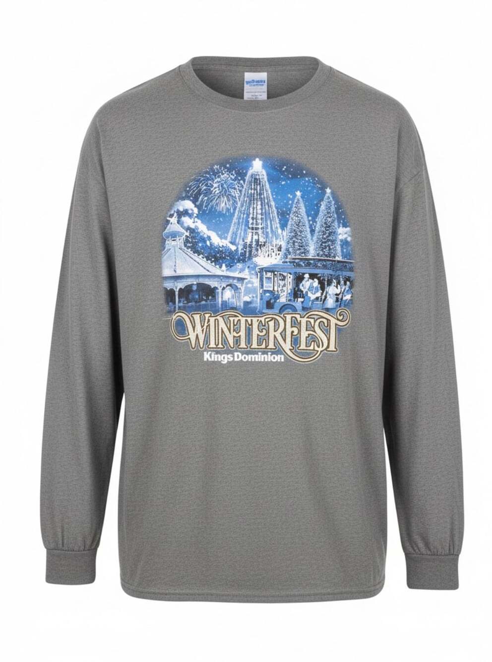 Kings Dominion WinterFest Long Sleeve T-Shirt Gray